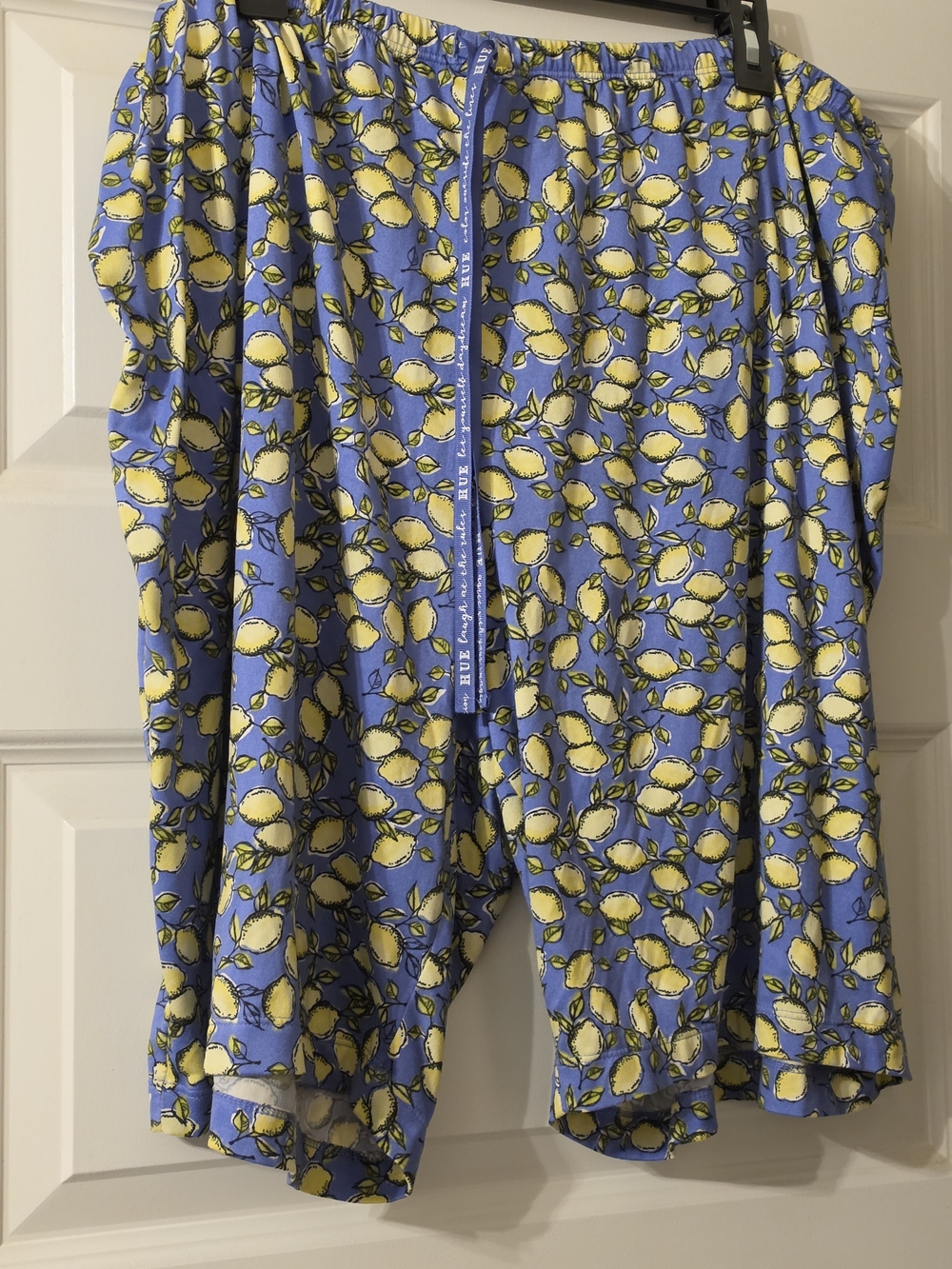 HUE Women's Classic Lemons Bermuda Pajama Shorts In Baja Blue